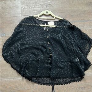 Yumi Kim Black Sheer Blouse